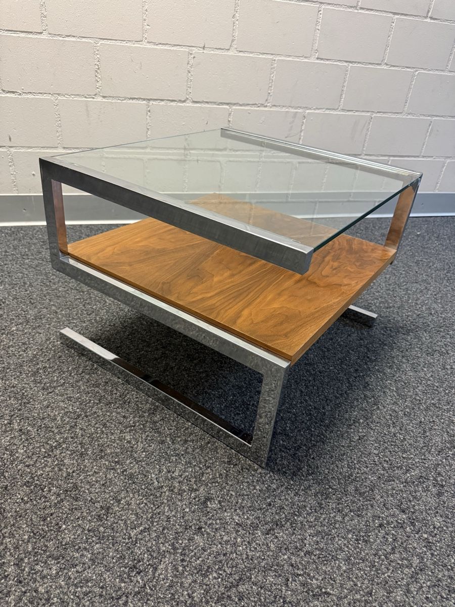 Tavoli: Vintage-Couchtisch 1960er-Jahren aus verchromtem Stahl – Usato da Bern venduto da Delamer 6